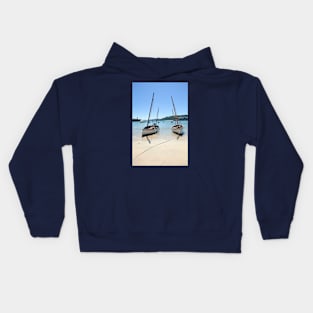 St Ives Boats Waiting For The Tide Kids Hoodie